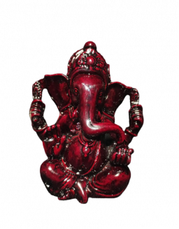 Ganesha (Ganéša) – červená soška 310 gramov (104)