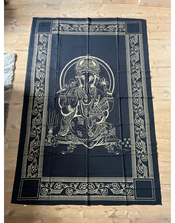 Plachta GANESHA – čierno zlata – stredná 130×200