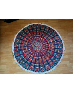 Indická plachta OKRÚHLA - modro červená - 125cm